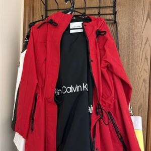 Calvin Klein Women's Bold Red Utility Jacket